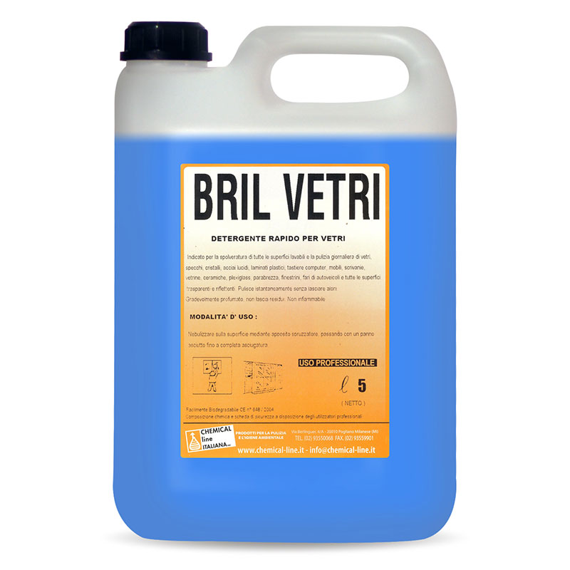 BRIL VETRI - Detergente rapido per vetri - Chemical Line
