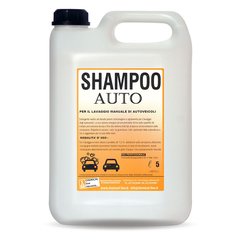 SHAMPOO AUTO - Detergente per il lavaggio manuale di autoveicoli - Chemical  Line
